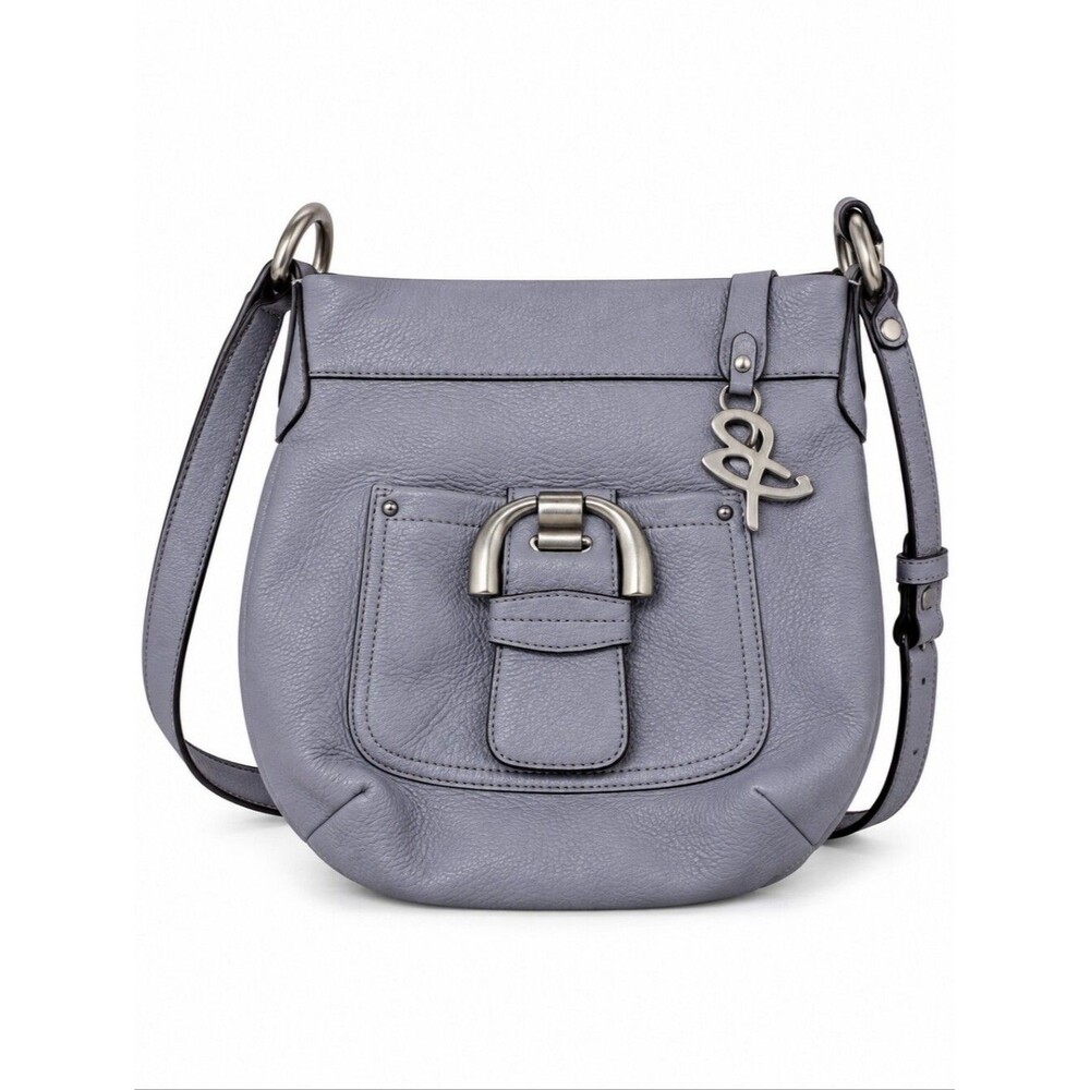 EUC B. Makowsky Lilac Pebbled Leather Medium Cross-Body Shoulder Bag Purse